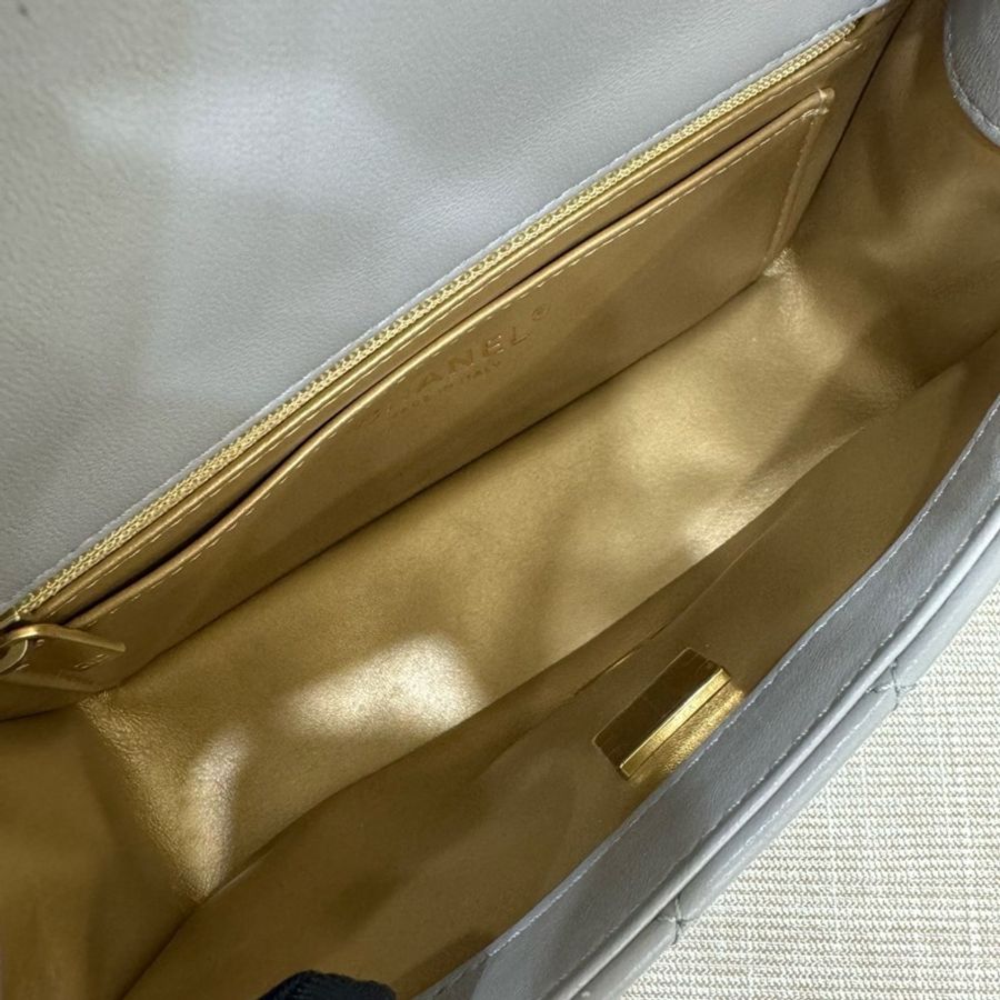 香奈兒CHANEL CF金球大 mini 灰金 20公分-20