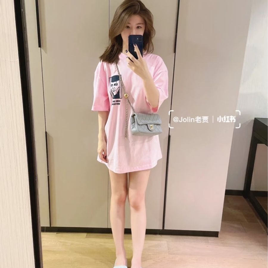 香奈兒CHANEL CF金球大 mini 灰金 20公分-24