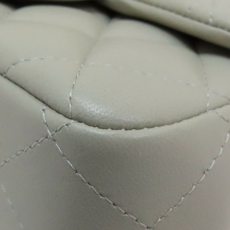 灰色羊皮 Mini Matelasse 鍊帶 肩背包 A35200-11