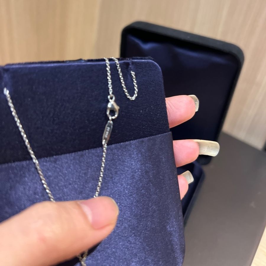 蒂芙尼 Tiffany jazz 系列 ,超閃六連鑽鉑金鑽石項鍊,鑽石自測超50分 pt950 吊墜約23.1×4.7mm 項鍊全長約40cm-2