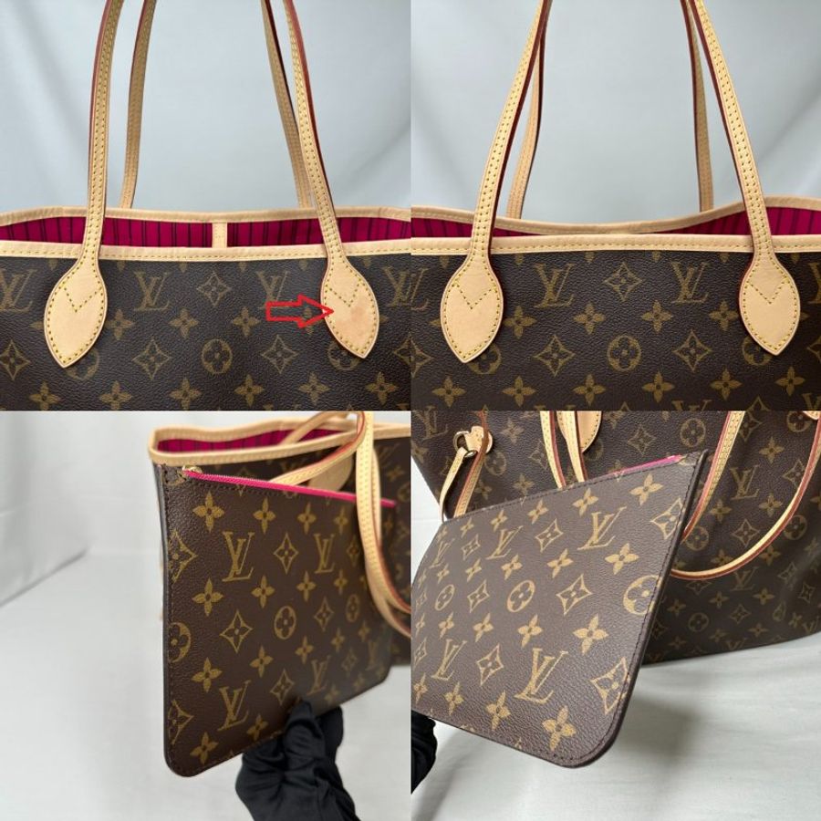 LV Neverfull MM老花托特包-8
