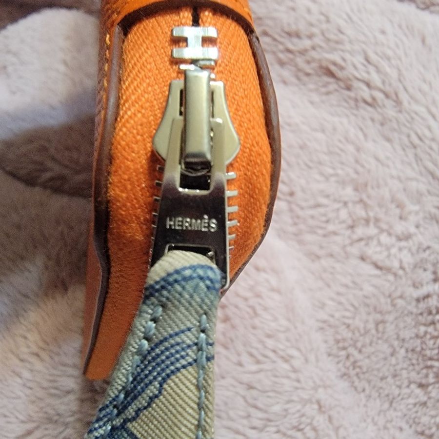 Hermès 愛馬仕橘 絲巾長夾-41