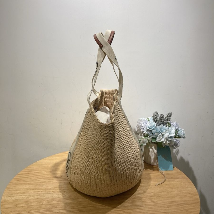 TW4076 CHLOE 蔻依大號天然藤籃手拿包包LARGE WOODY BASKET HANDBAG-2