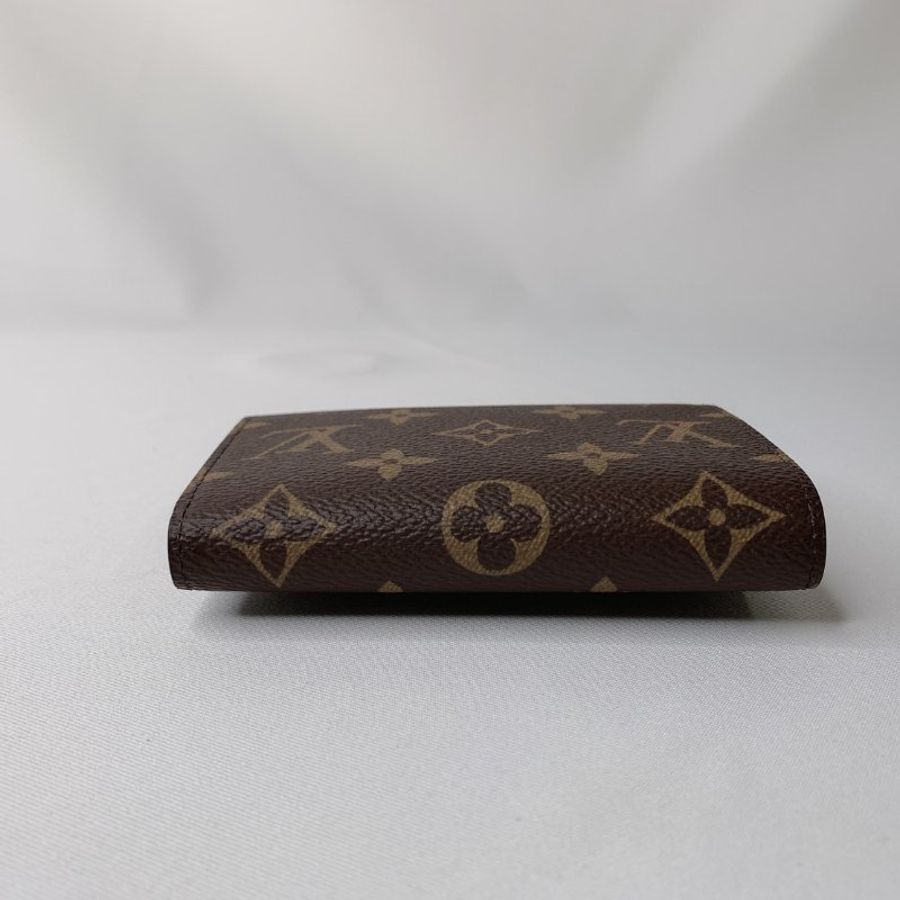 LV 全新Victorine老花紫紅信封三折短夾-11