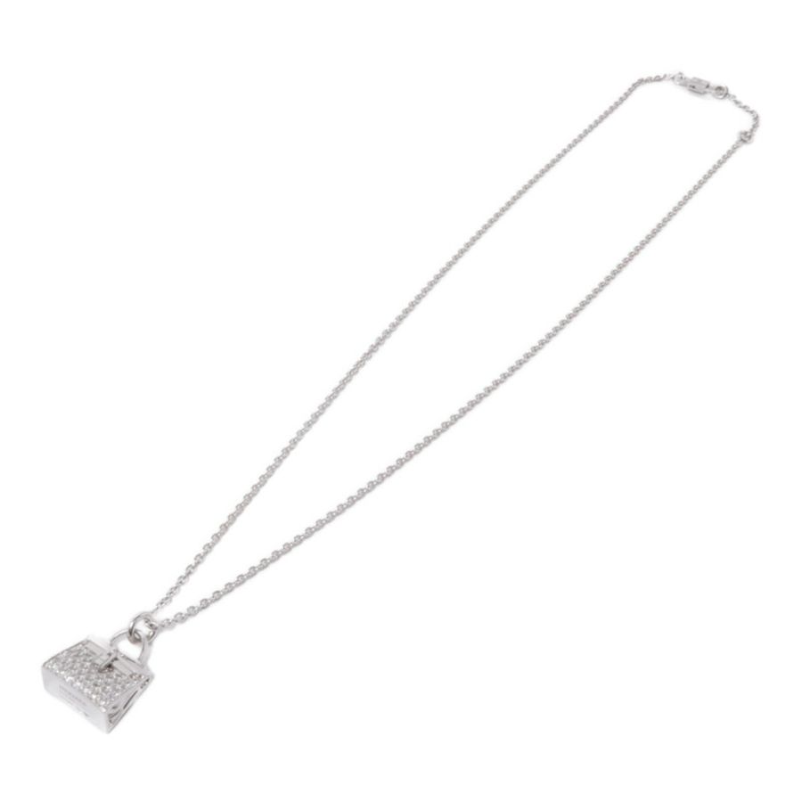 HERMES 【Hermes Fair】18K白金Amulettes Kelly Diamond Pendant鑽石項鍊-2