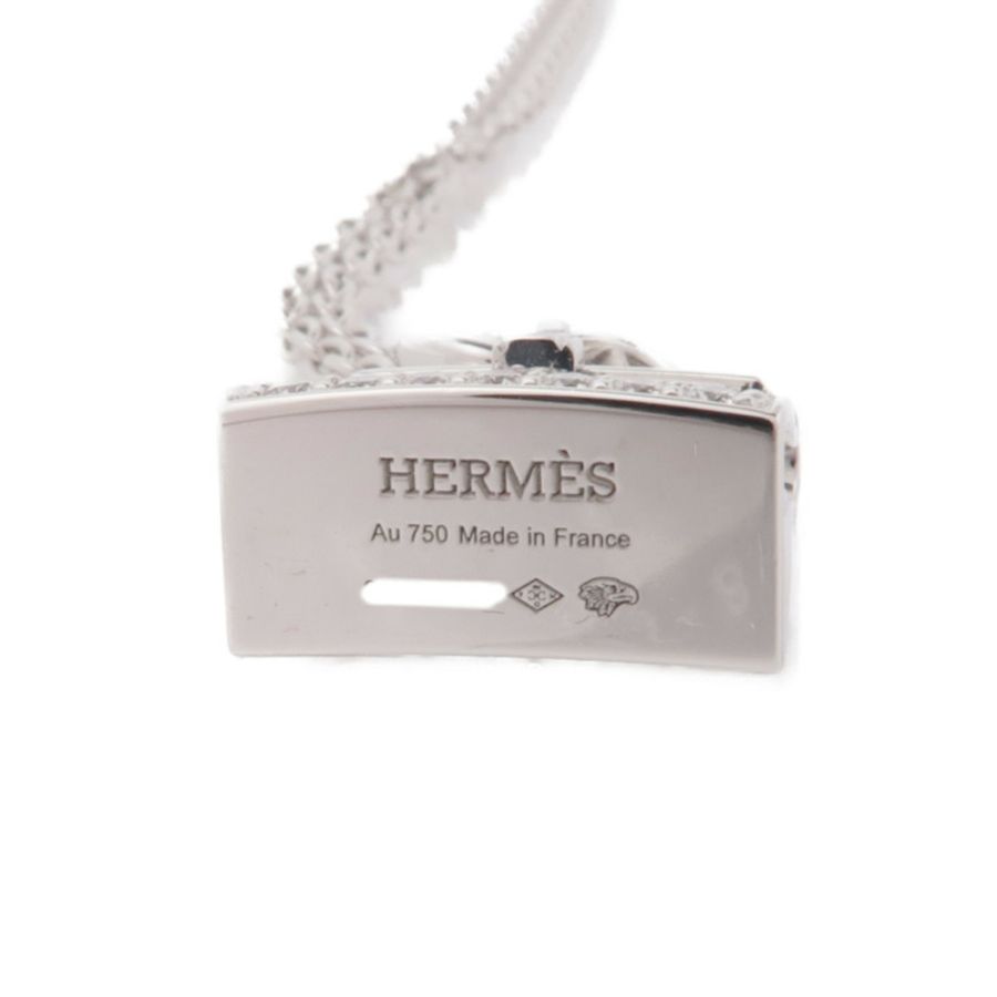 HERMES 【Hermes Fair】18K白金Amulettes Kelly Diamond Pendant鑽石項鍊-5