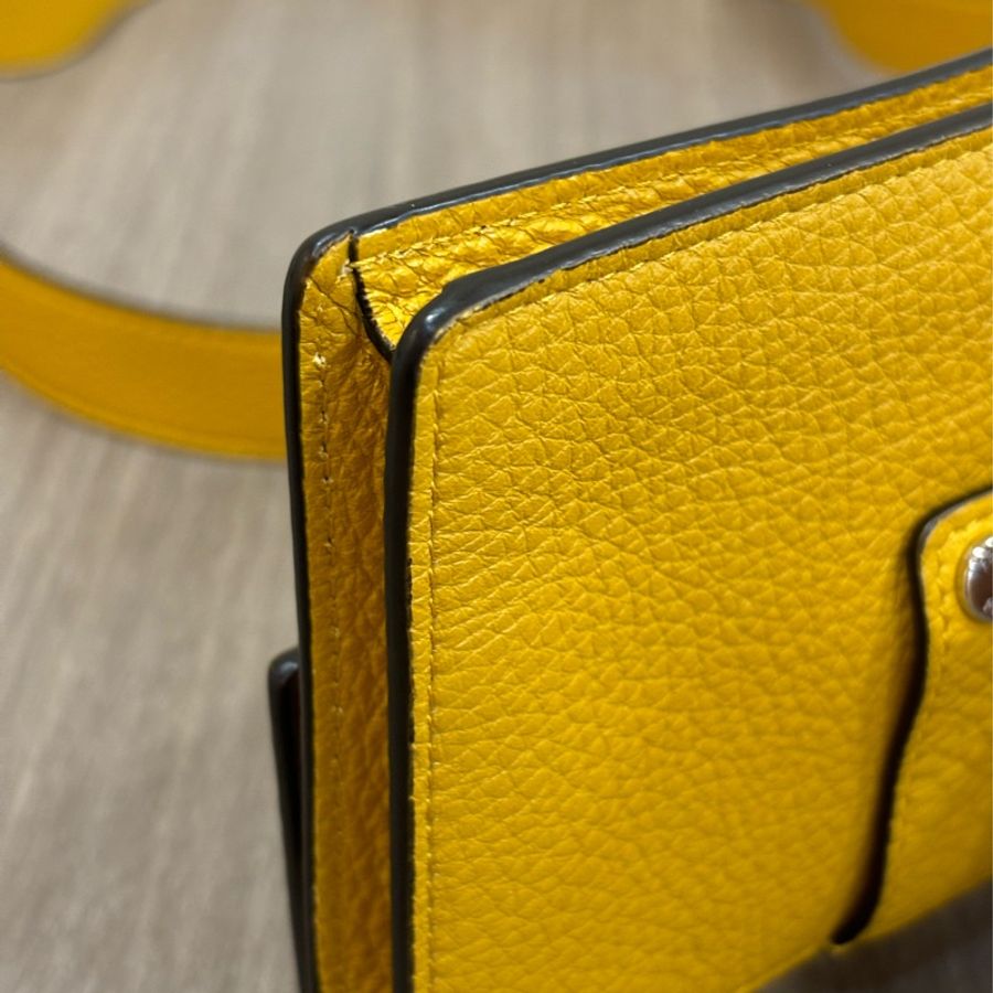 FENDI 7M0295 BAGUETTE 黃色 法棍包 貝貴包 斜背包 手拿包 腰包-7
