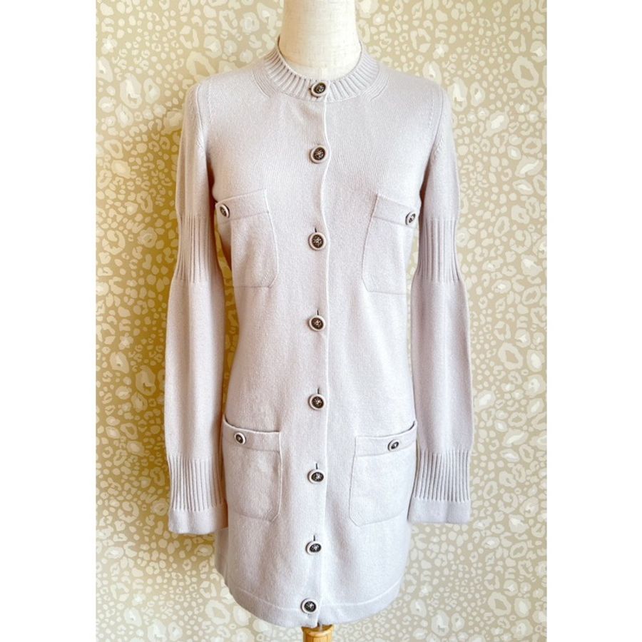 ［2.3折］香奈兒CHANEL 100%Cashmere 長版毛衣外套 尺寸 36-0