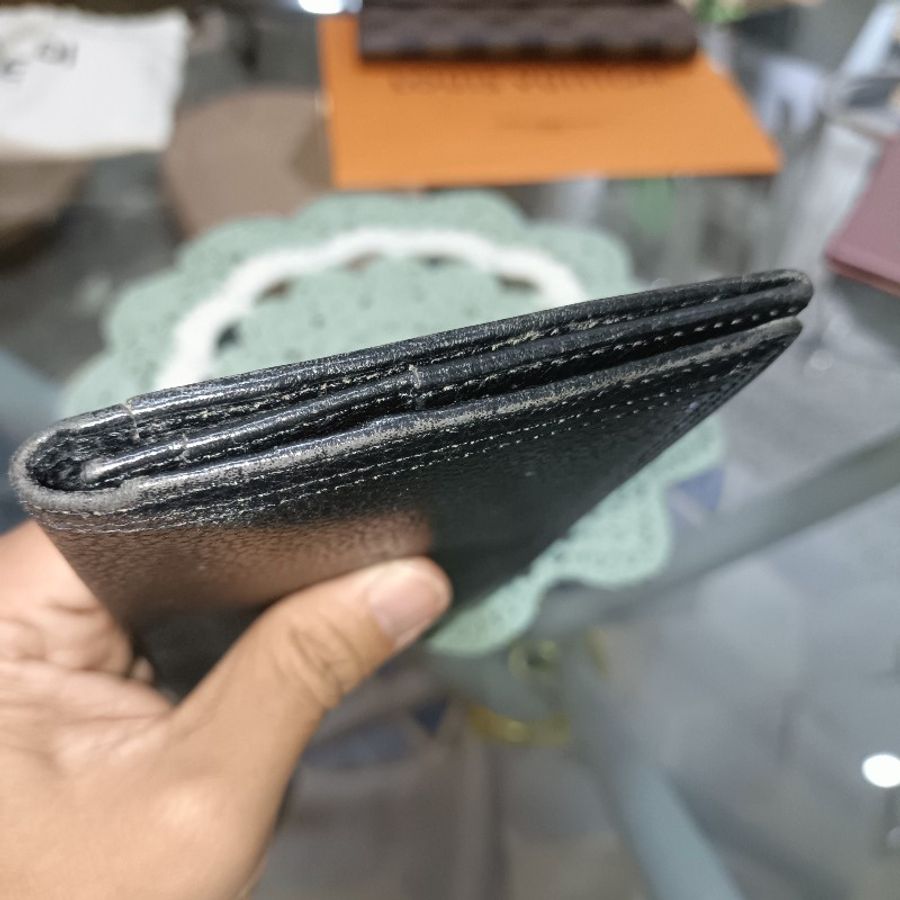 年終出清 YSL 牛皮黑長夾-22