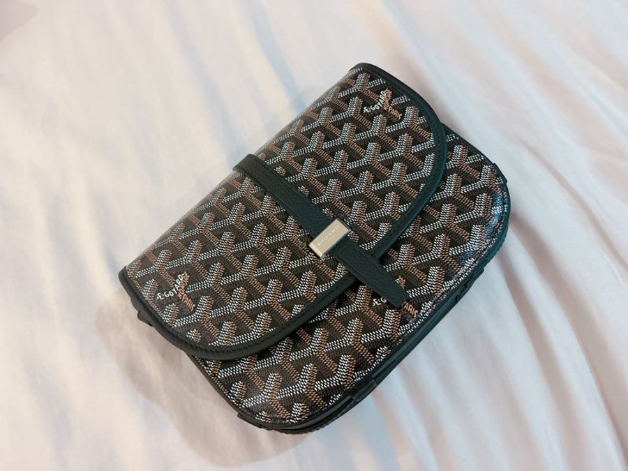 Goyard Belvedere PM Bag郵差包黑棕-1