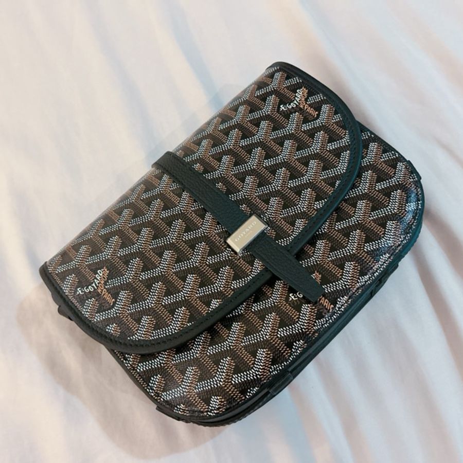 Goyard Belvedere PM Bag郵差包黑棕-4
