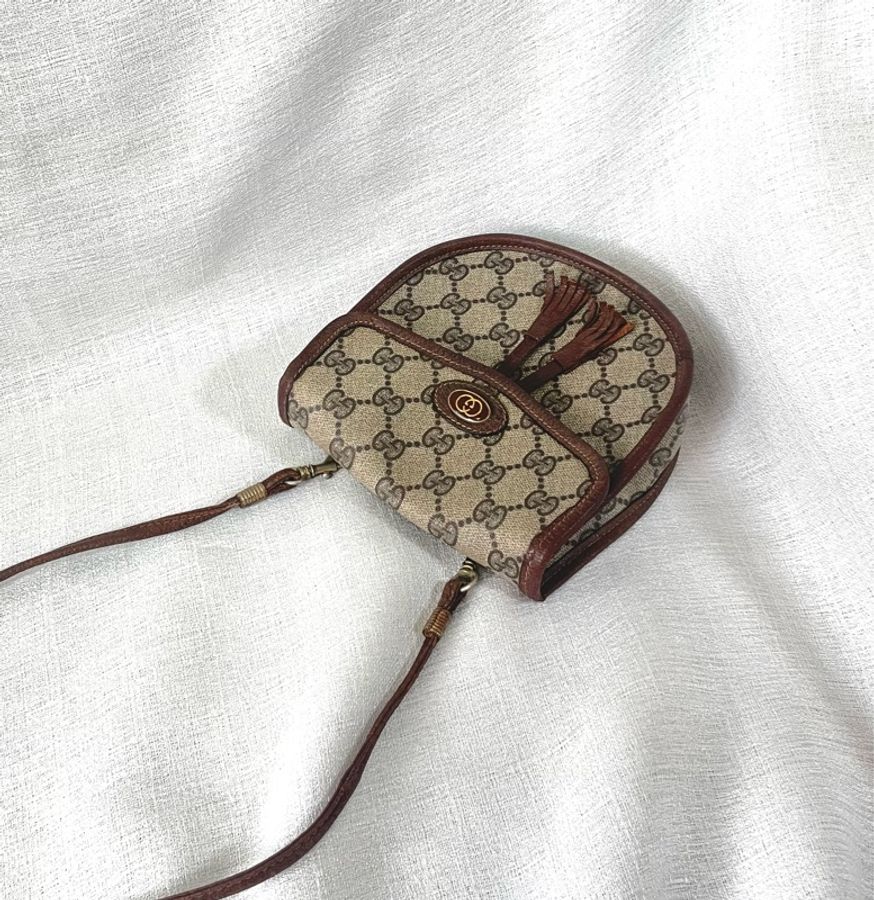Gucci 老花GG迷你馬鞍流蘇斜挎包-5