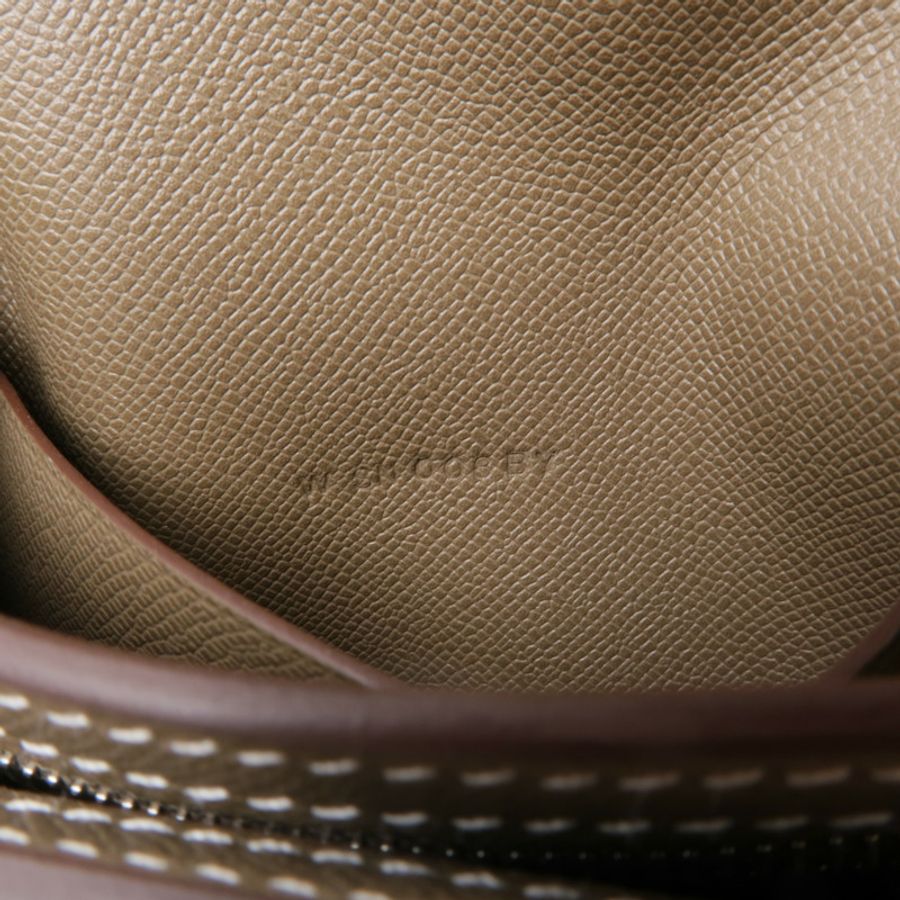 HERMES Madame皮革Kelly Pocket Slim銀扣零錢包Etoupe-15