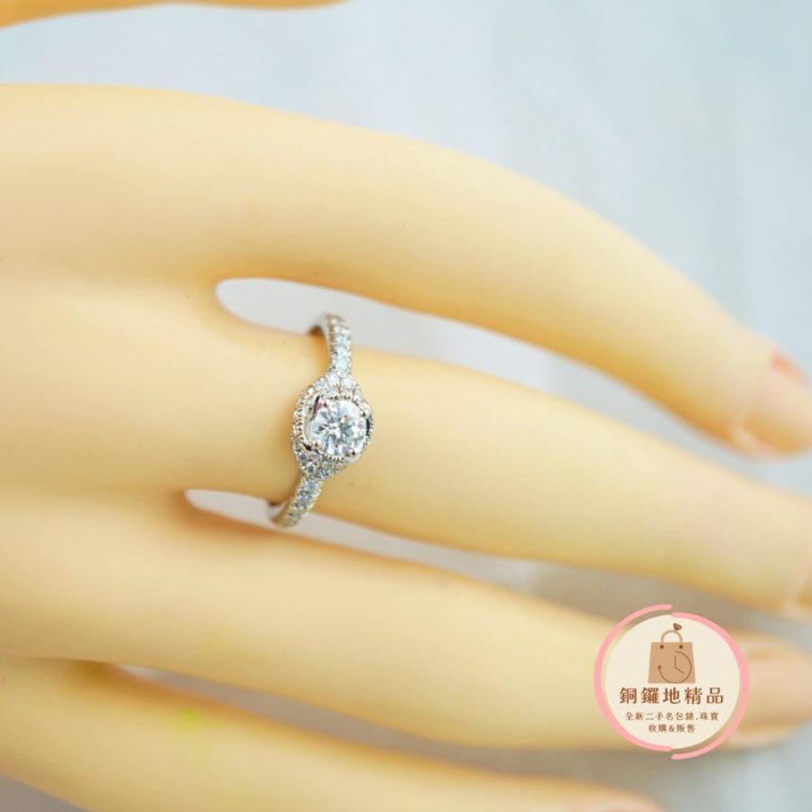 CHAUMET 尚美 32分GIA天然鑽石女戒 戒指，D/VS1/3EX(附GIA證)-3