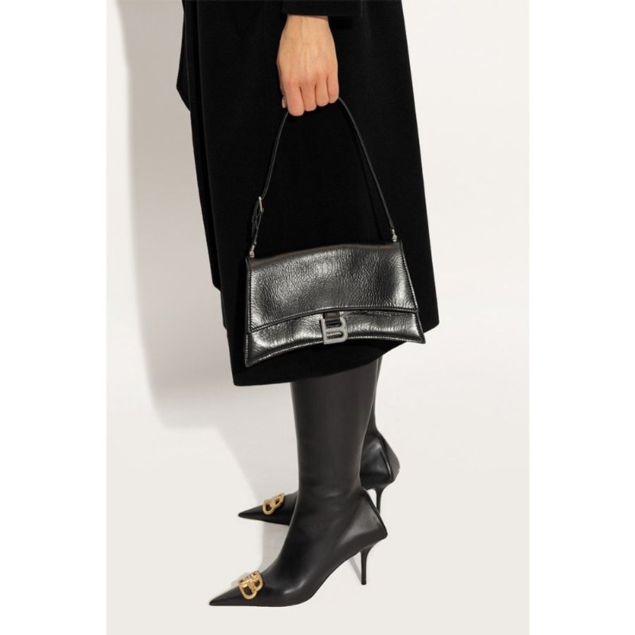 *Balenciaga Crush Small Sling Shoulder Bag for Women in Black (765734-2AAR2-1000)-4