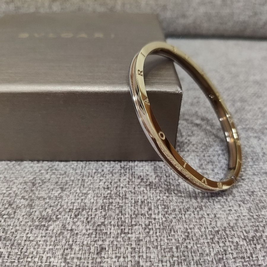 Bvlgari B.zero1 750 18k金 寶格麗 三色K金 黃K金白K金玫瑰金 手環 手鐲 全新-3