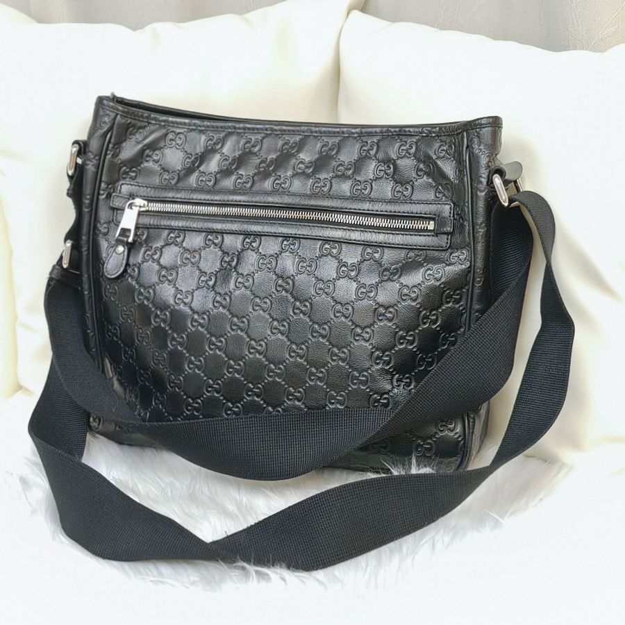 Gucci 黑色單肩斜挎包-5