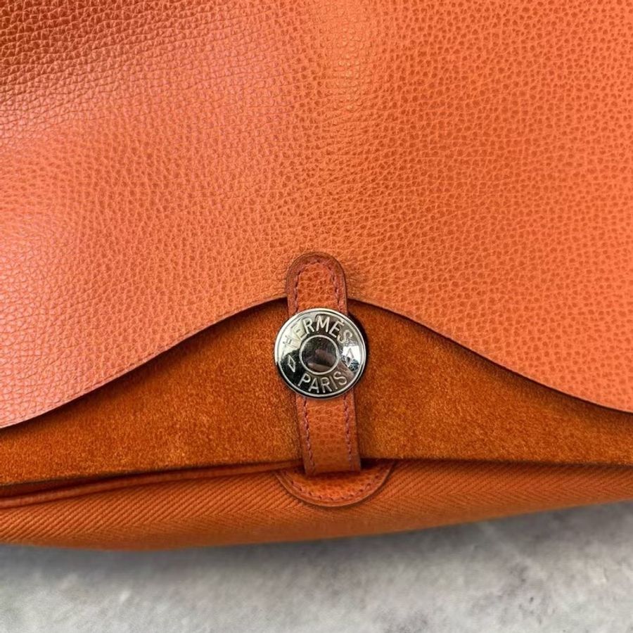 NOW BAGS｜【二手代購】  Hermes Colorado vintage橘色馬鞍包-6