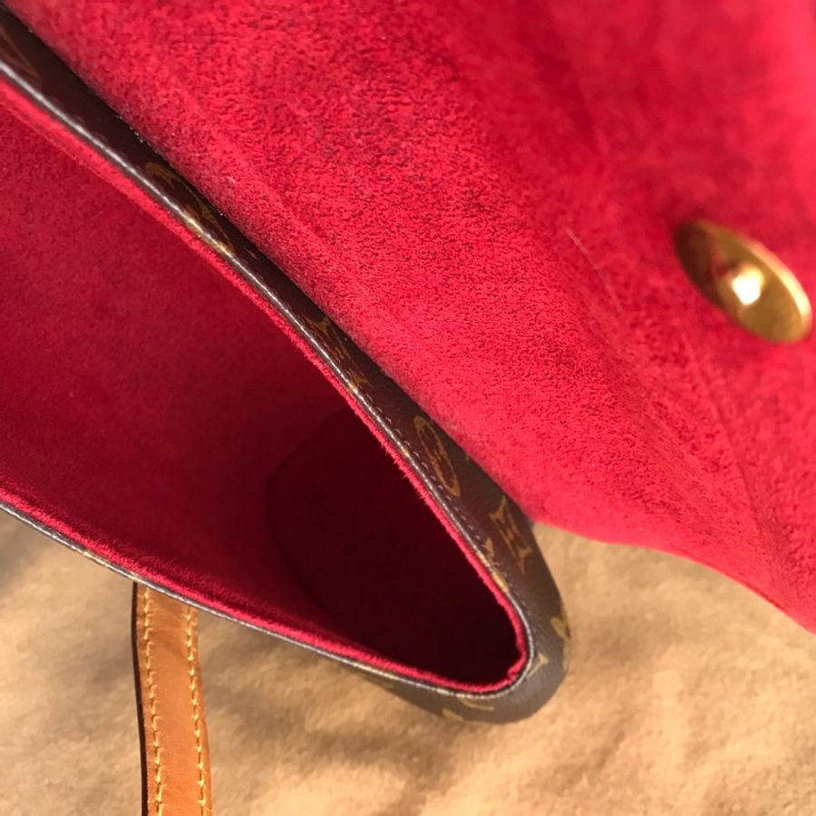 Louis Vuitton 小法棍🌹手提包/腋下包/手跨包/宴會晚宴包🌹LV老花字紋/類speedy/類圓桶包🌹正品🌹況好🌹自➕肩帶🉑️肩背/側背/斜背🌹經典vintage-32
