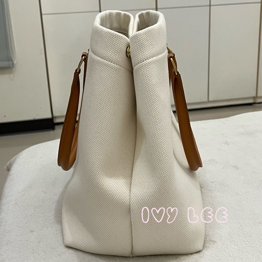 CELINE(缺貨中、勿下單）horizontal cabas 白色 大包 托特包 肩背包 二手精品-5