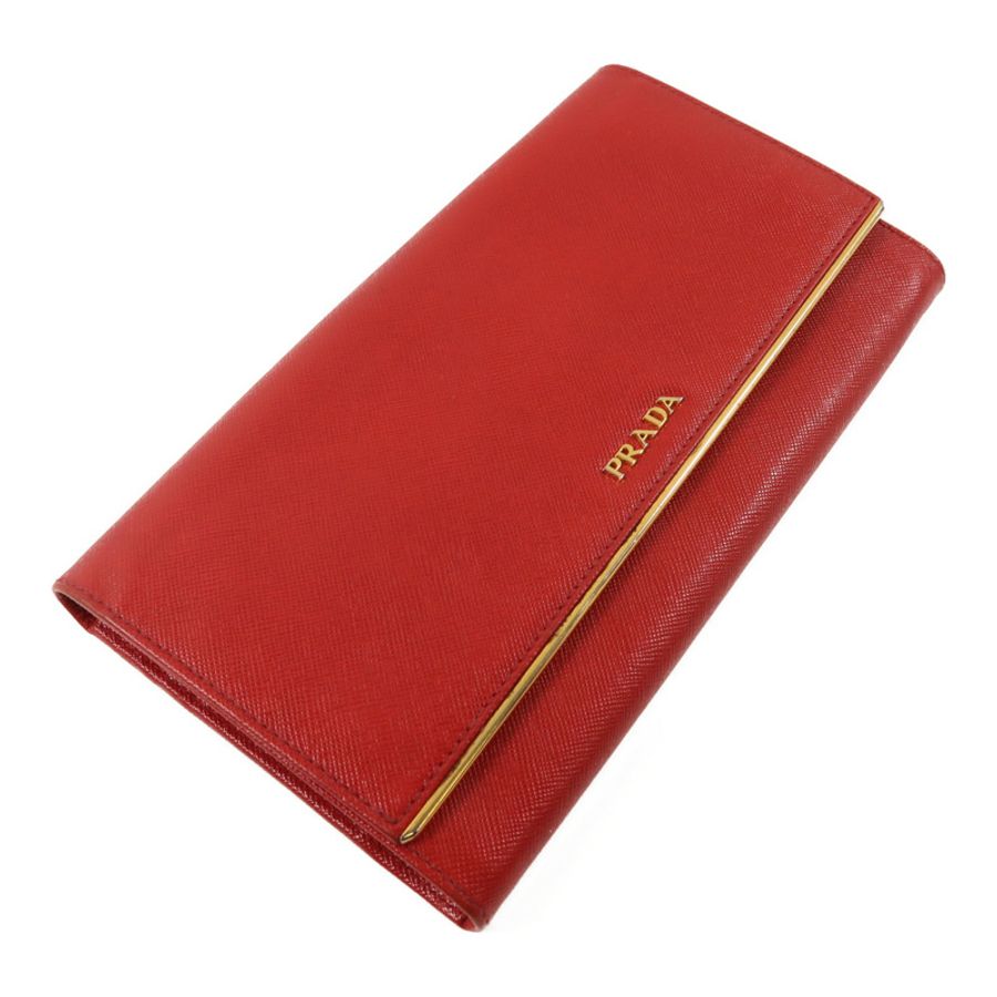 PRADA 【激減優惠】牛皮皮革Long wallet金扣長錢包-3