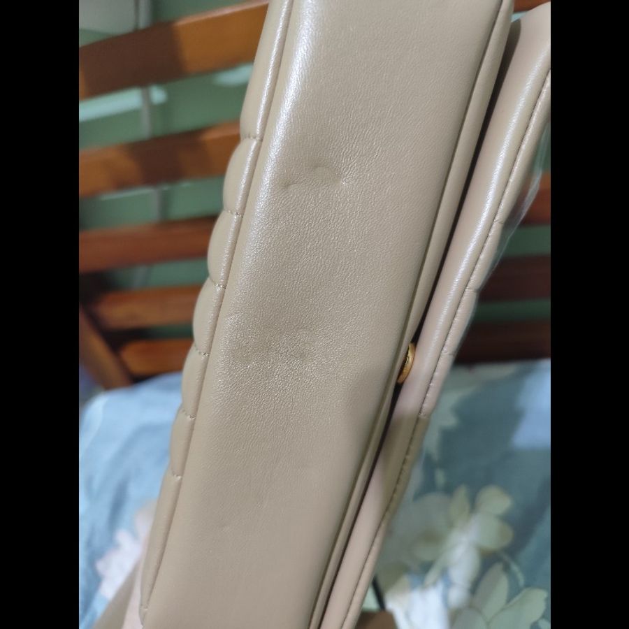BURBERRY Lola 巴寶莉 TB翻蓋羊皮包 23cm 大款 燕麥色/裸色/奶茶色(不可議)-27