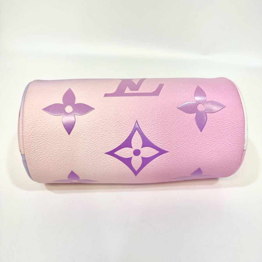 LV粉紫漸層二合一巴比龍papillon圓筒包BB-4