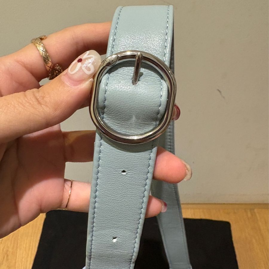 (降價)香奈兒Chanel 瀑布鍊銀扣方胖17cm 斜背包 天空藍-14