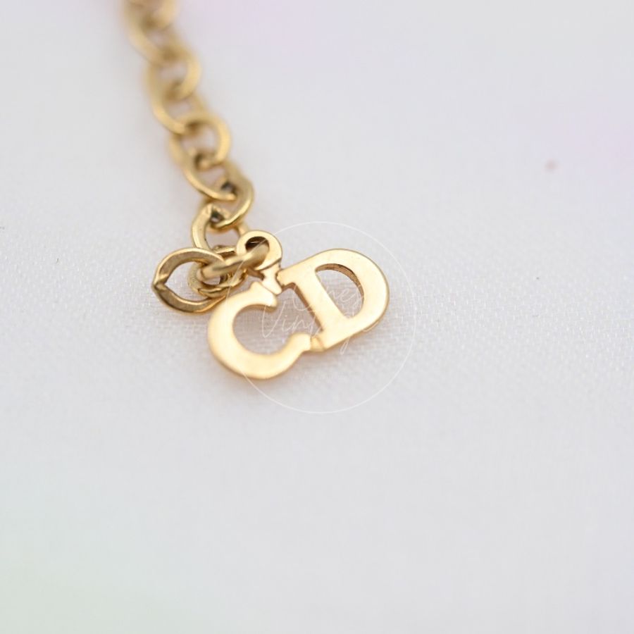 [Pre-owned] Christian Dior CD Pendant Necklace-4