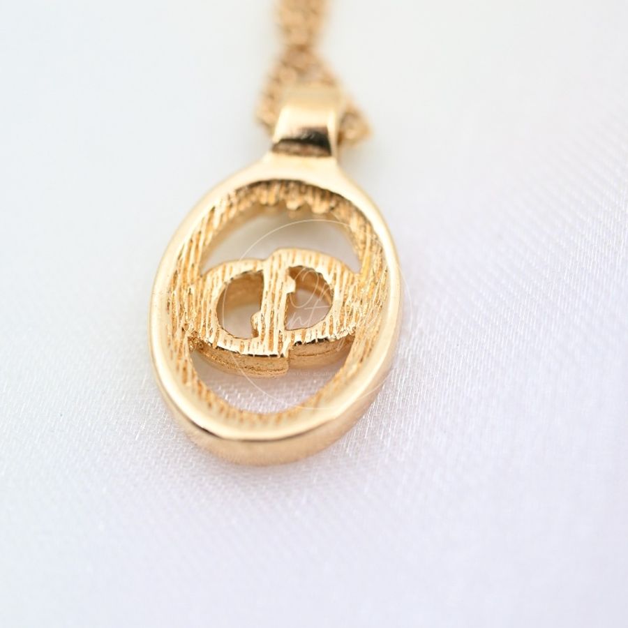 [Pre-owned] Christian Dior CD Pendant Necklace-6