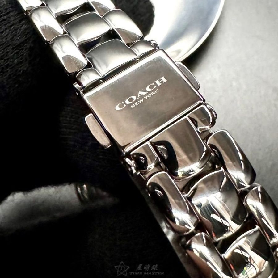 COACH手錶,編號CH00203,32mm銀圓形精鋼錶殼,銀白色簡約, 中二針顯示錶面,銀色精鋼錶帶款,婚禮必備!-4
