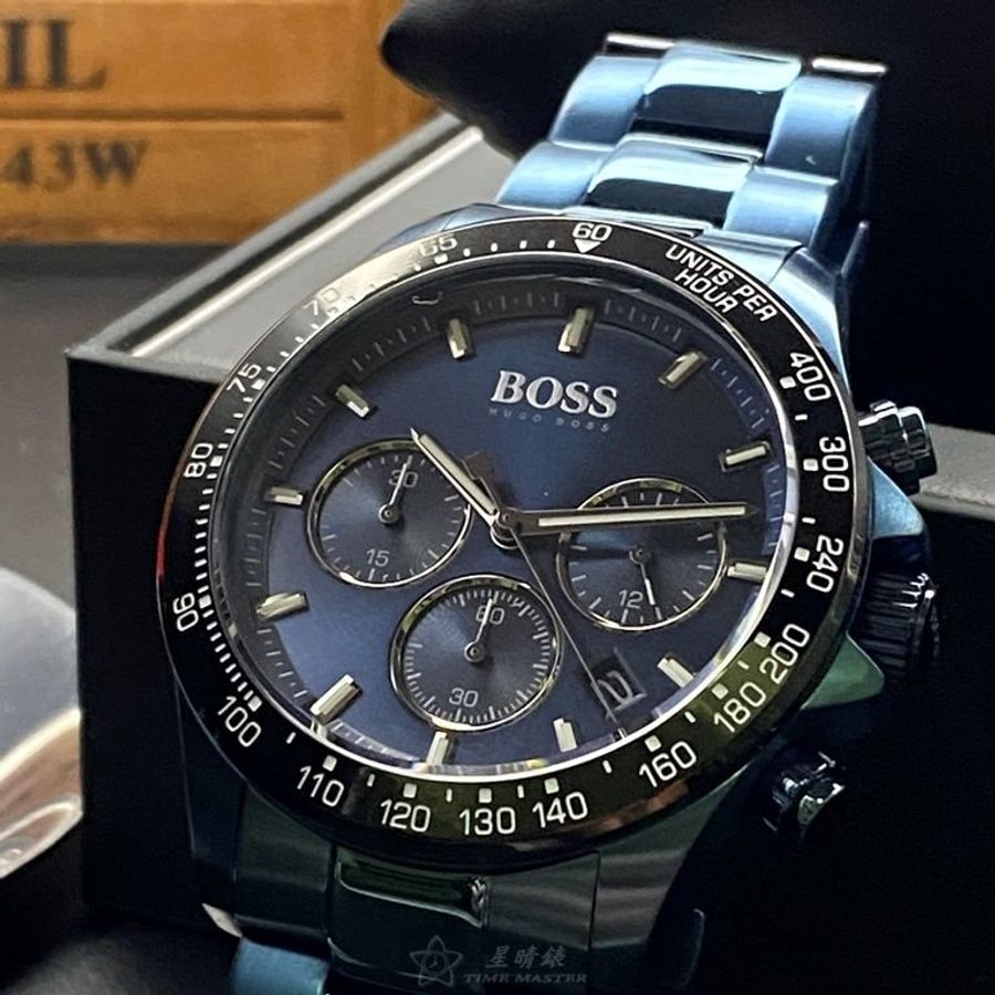 BOSS手錶,編號HB1513758,42mm寶藍錶殼,寶藍錶帶款-8
