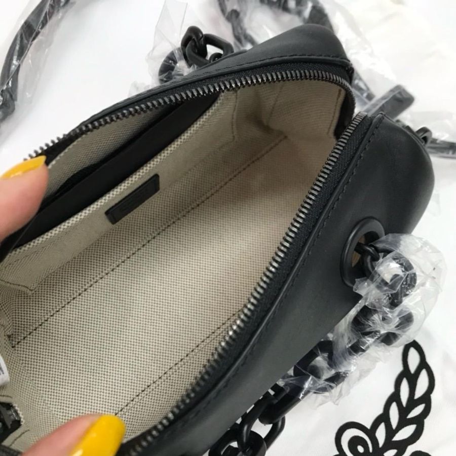 MCM Logo black handbag-4