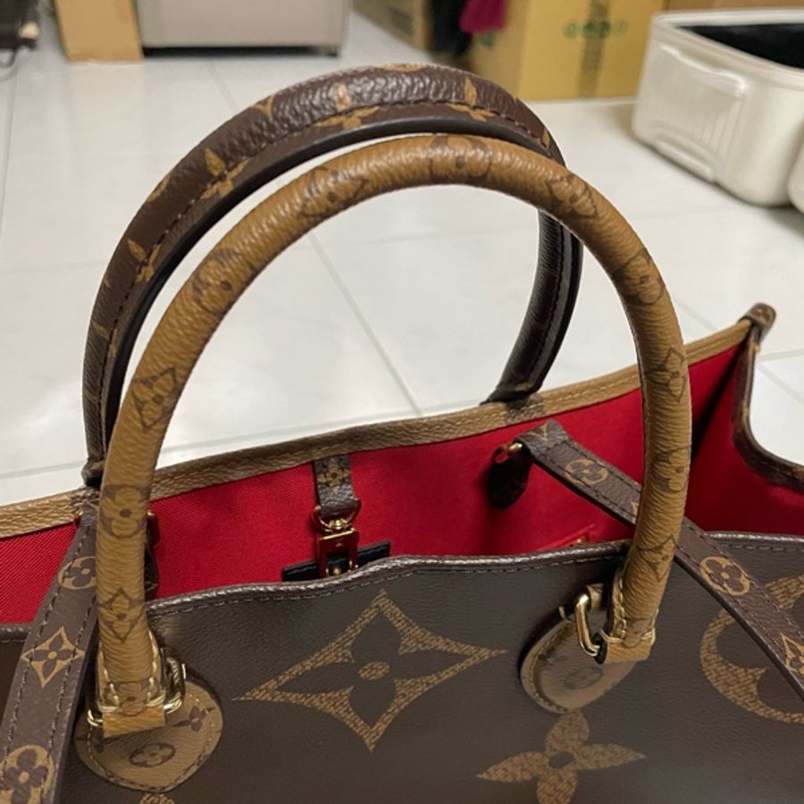 LV On The Go MM老花拼色手提肩背包(情人節/母親節優惠價)-17