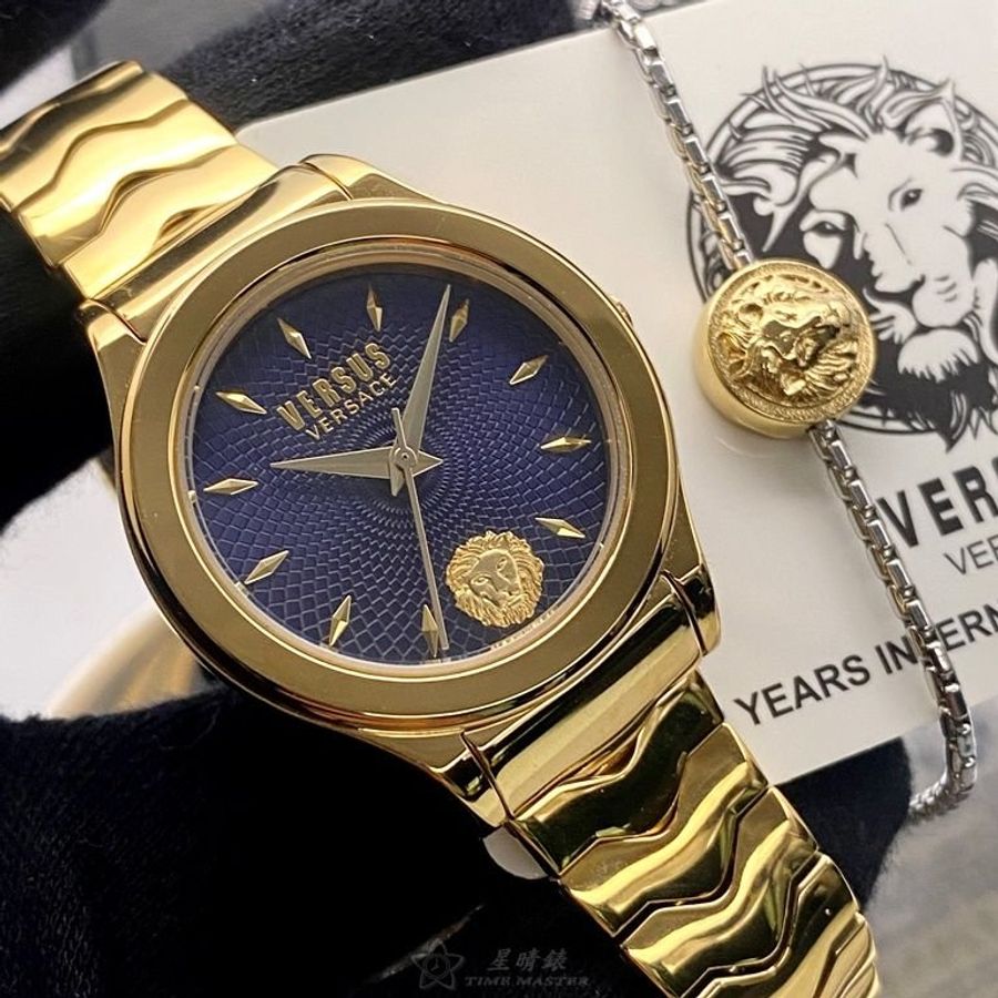 VERSUS VERSACE手錶,編號VV00331,34mm金色錶殼,金色錶帶款-5