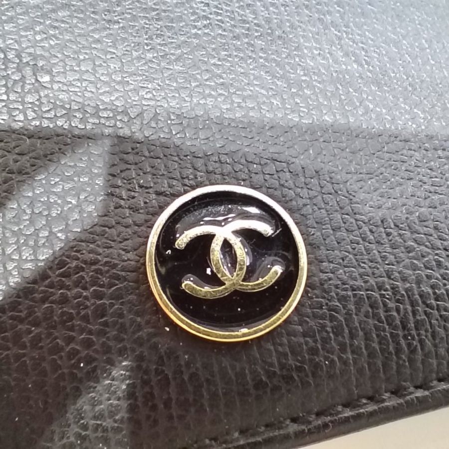 Chanel牛皮小logo長銀包-2