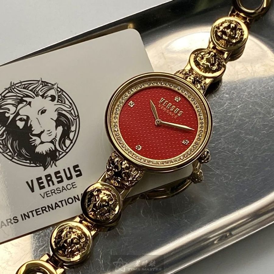 VERSUS VERSACE手錶,編號VV00090,34mm金色錶殼,金色錶帶款-8