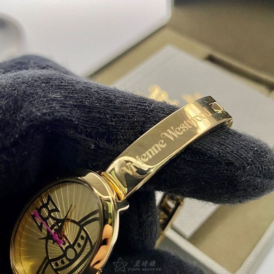 Vivienne Westwood手錶,編號VW00008,22mm, 32mm銀錶殼,金色錶帶款-3