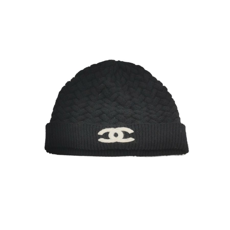 Chanel 羊絨雙C logo帽子-0