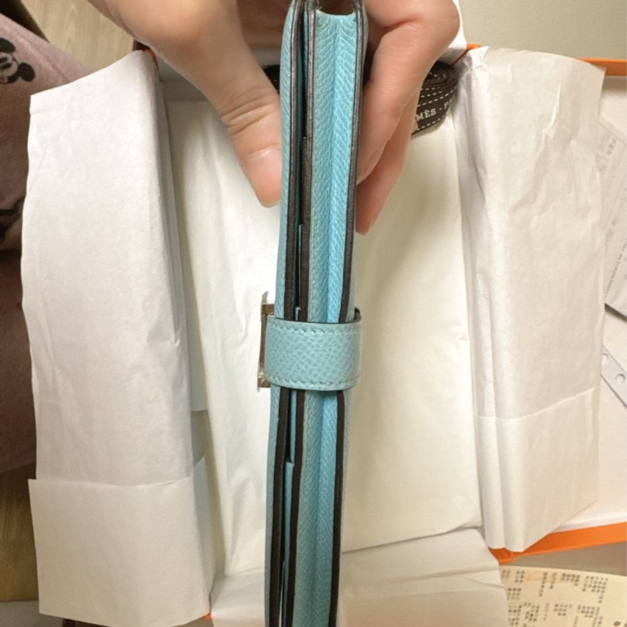 愛馬仕Hermes微風藍長夾-1
