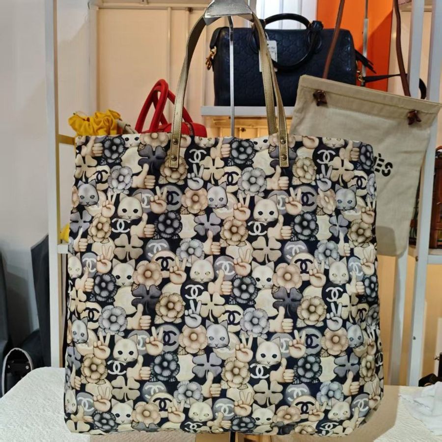 Chanel 雙C Logo 貓貓tote bag SA級羽絨款手提袋-0