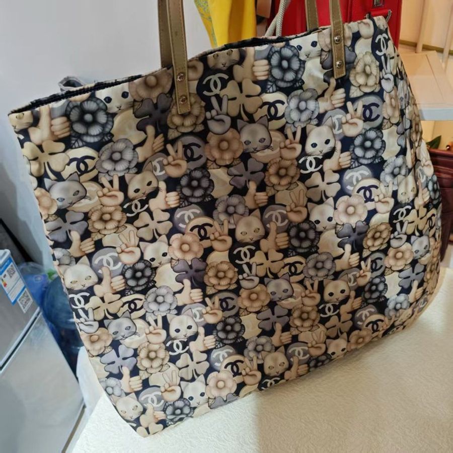 Chanel 雙C Logo 貓貓tote bag SA級羽絨款手提袋-9