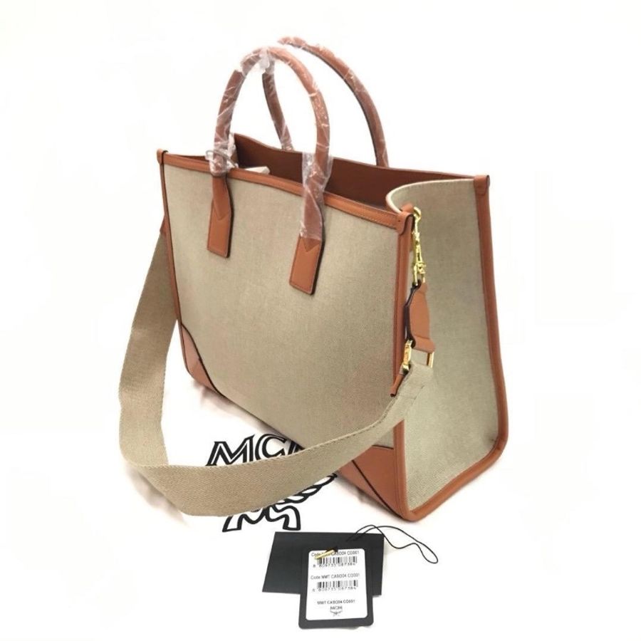 MCM embroidered tote bag-2