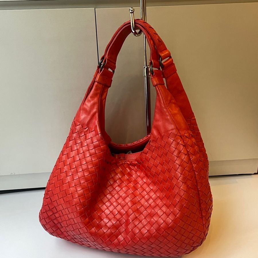 Bottega Veneta 紅編織和尚包-3