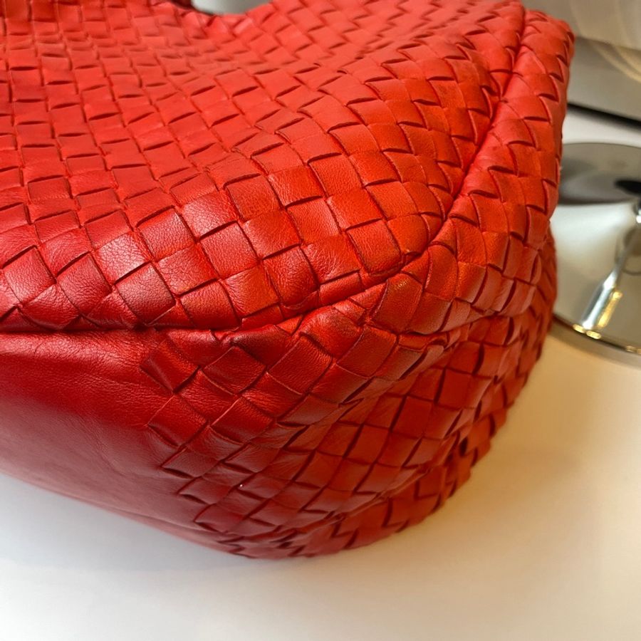 Bottega Veneta 紅編織和尚包-6