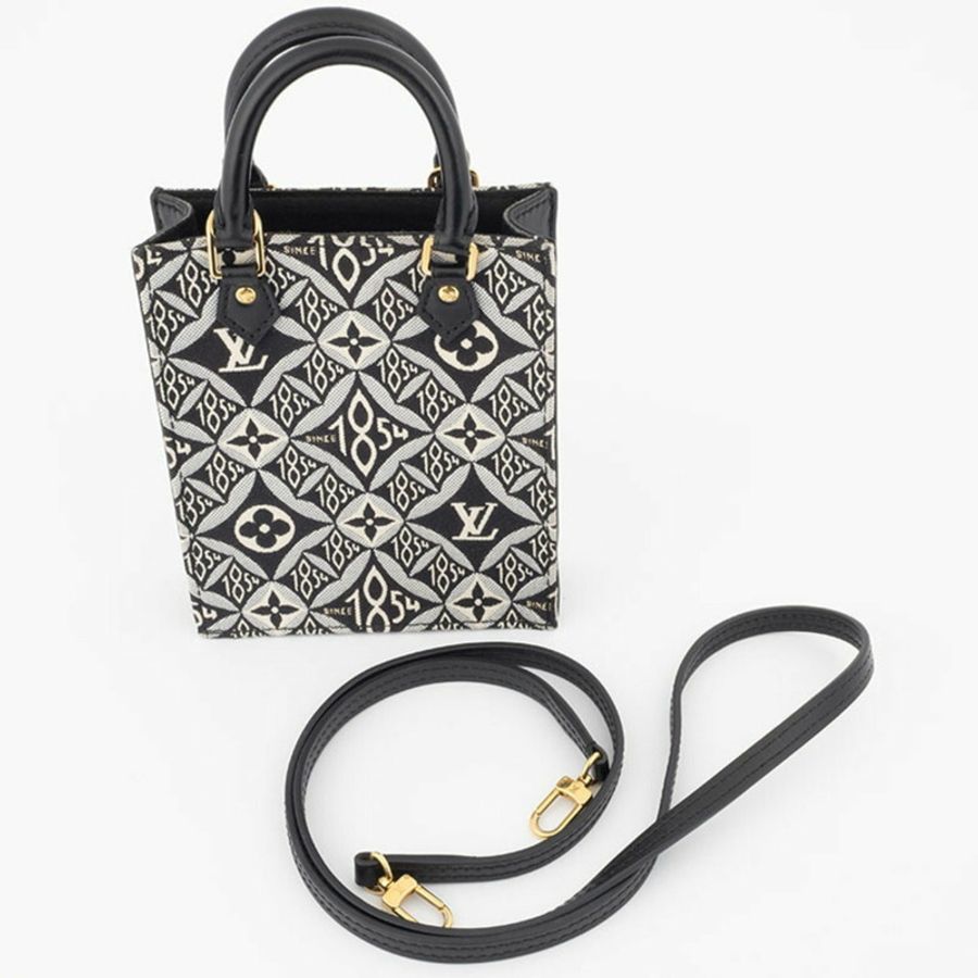 Louis Vuitton SINCE1854 Petite Sac Plat 肩背包 黑色|白色 M80484 女款 LOUIS VUITTON-9