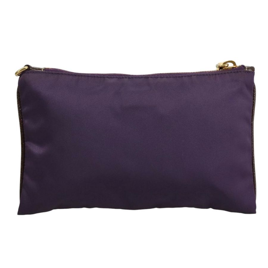 【日本直送】PRADA 紫色尼龍手拿包 正品 yk16822-1