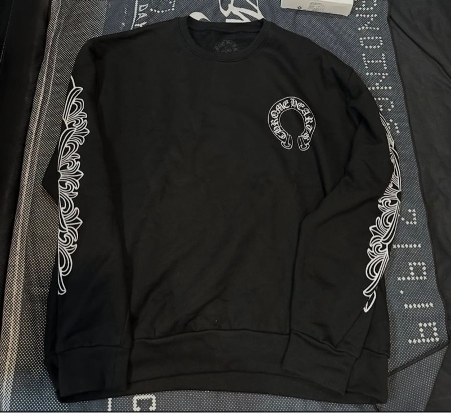 Chrome Hearts 后背马蹄印花袖長衛衣大學tee尺寸:M號-6