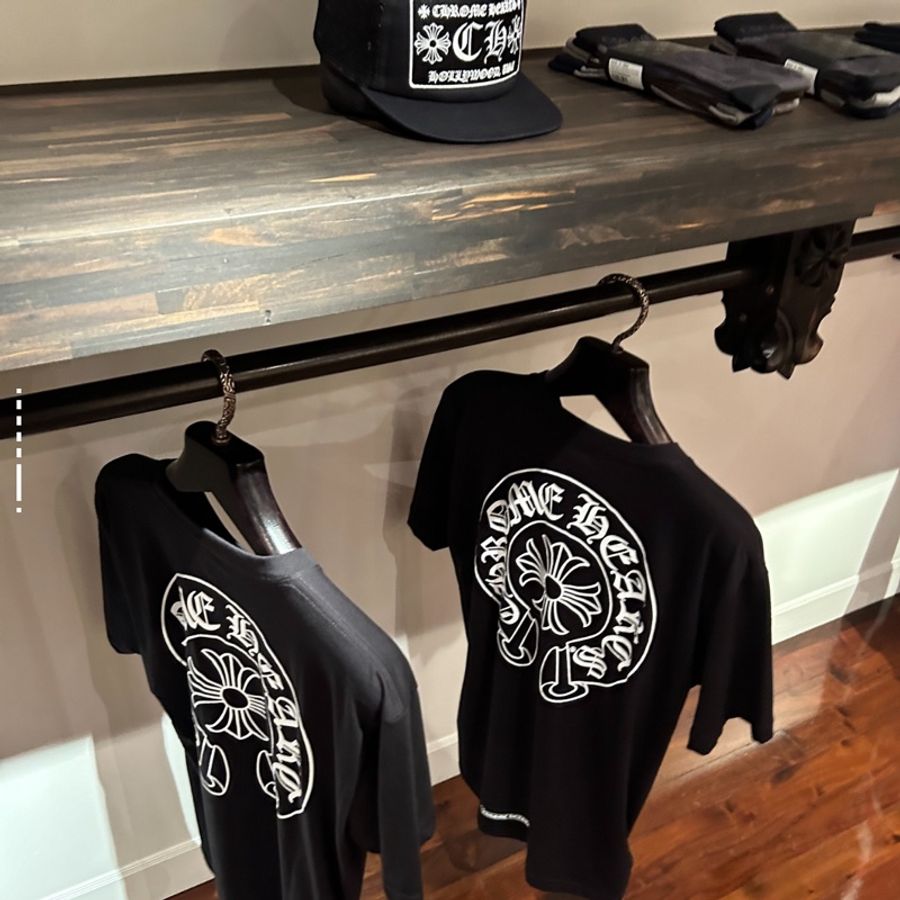 Chrome Hearts 后背马蹄印花短袖T恤 男女同款 黑色尺寸:L號全新附購買證明-11
