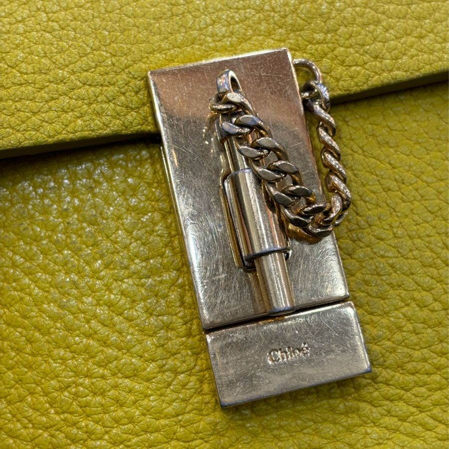 CHLOE 檸檬黃 牛皮 金鍊 肩背包 斜背包 小豬包 DREW 珠兒包 茱兒包 鏈帶包-6